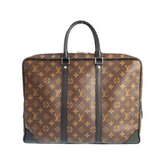 Louis Vuitton Monogram Macassar Porte Document Voyage Business Bag - Picture 1 of 8